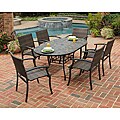 Stone Harbor Oval Dining Table and Newport Arm Chairs 7-piece Outdoor Dining Set
