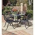 Home Styles Malibu Cast Aluminum Black 5-piece Outdoor Dining Set