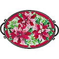 Joan Baker Hand Painted Poinsettias Tray