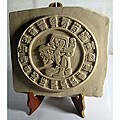 Hand-crafted Stone Cast Maya Calendar Glyph (Mexico)
