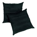 Black Satin Pleated 18-inch Pillows (Set of 2)