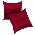 Red Satin Pleated 18-inch Pillows (Set of 2)