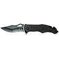 Defender 8-inch Black Spring-assisted Tactical Pocket Knife