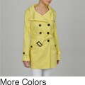 HAWKE and Co Women's Poly/Cotton Double Breasted Trench Coat