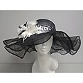 Swan Hat Black/White Synamay Summer Hat