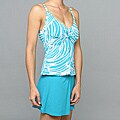 Jantzen D-Cup Skirted Two-piece Fully Lined Nylon/Spandex Teal Tankini