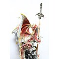 Red Dragon Figurine with Sword Letter Opener