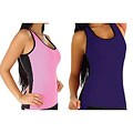 Fajate Women's 'Floral' Cut-out Fitness Tank Top