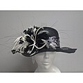 Swan Hat Women's Black/White Synamay Hat