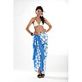 Blue/White Hibiscus Sarong (Indonesia)