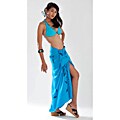 Hand Painted Turquoise Butterfly Sarong (Indonesia)