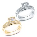 14k Gold 0.50ct TDW Princess Diamond Bridal Ring Set (G-H, I1)