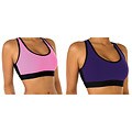Fajate Women's 'Floral' Keyhole Racer Back Sports Bra