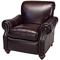 Fitzgerald Leather Press Back Chair in Antique Burgundy