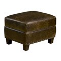 Bradford Leather Storage Ottoman in Chaps Havana Brown