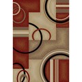 Generations Contemporary Red Area Rug (3' 11 x 5' 3)