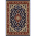 Medallion Traditional Navy Area Rug (7' 10 x 9' 10)
