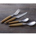 LeBrun French Flatware "Nature" style 24 piece Set - Faux wood finish