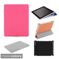 Premium Apple iPad 3/4 Ribbed Leatherette Hybrid Smart Case with Screen Guard