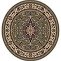 Medallion Traditional Green Area Rug (5' 3 Round)