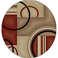 Generations Contemporary Red Area Rug (5' 3 Round)