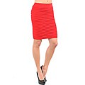 Stanzino Women's Red Wrinkle Seamless Skirt