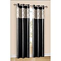 Duck River Black Polyester 84-inch Lorena Grommet Curtains