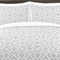 Sweet JoJo Designs Grey and White Diamond 3-piece King-size Bedding Set