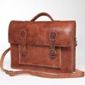 Brown Leather Briefcase (Morocco)