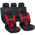 Red 16-piece Car Seat Cover Automotive Set