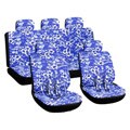 Hawaiian Blue 16-piece Car Seat Cover Automotive Set
