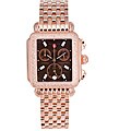 Michele Women's 'Deco' 18k Rose-goldtone Diamond Watch