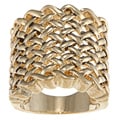 City Style Antique Gold Large Woven Band