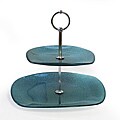 Notions by Jay Glitter Blue 2-tier Platter