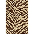 Zebra Brown Non-skid Rug (3'3 x 5'3)