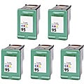 Hewlett Packard 95 Colored Ink Cartridge (Pack of 5 Color) (Remanufactured)