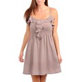 Stanzino Women's Mocha Ruffle Spaghetti Strap Dress