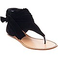Riverberry Women's 'Steno' Black Micro-suede Sandals