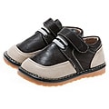 Little Blue Lamb Toddler Brown Leather Squeaky Shoes