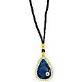 NEXTE Jewelry Gold over Silver Blue Enamel and CZ Guardian Eye Necklace