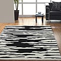 Jovi Home Proximity Hand-tufted Black/ White Wool Rug (4' x 6')