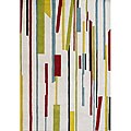 Metro Hand-made Cream New Zealand Blend Wool Area Rug (5' x 8')