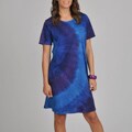 La Cera Women's Tie Dye Print Short Sleeve Dress