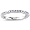 Miadora 14k White Gold 1/4ct TDW Diamond Eternity Ring (G-H, SI1-SI2)