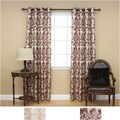 Metallic Vine Grommet 84-inch Curtain Panel Pair