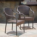 Christopher Knight Home Fully Assembled Sunset Outdoor Tight-weave Wicker Chair (Set of Two)