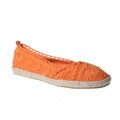 Refresh by Beston Women's 'Kacia-03' Orange Crocheted Espadrille Flats