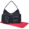 Amy Michelle Lotus Black Twill Diaper Bag