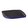 Mario Batali by Dansk Classic Blue 11-inch Square Reversible Cast Iron Grill/ Griddle