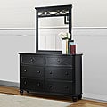 Piston Black Modern Cottage 6-drawer Dresser and Mirror